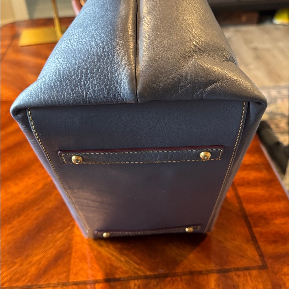 Dooney and Bourke Large Florentine Satchel Steel Blue - Picture 7 of 14